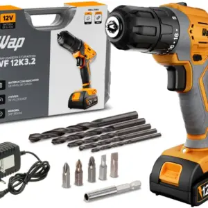 Parafusadeira Furadeira à Bateria Wap 12V Bivolt WF 12K3.2 Parafusadeira Furadeira à Bateria Wap 12V Bivolt WF 12K3.2