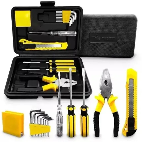 Parafusadeira Elétrica com fio Titanium Bivolt com 11 Bits e Kit de Ferramentas