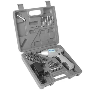 Parafusadeira Elétrica à Bateria Tramontina 1/4 3.6V Ni-Cd com Maleta e 46 Peças 42380045