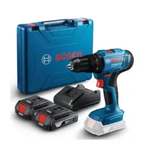 Furadeira de Impacto Parafusadeira Bosch GSB 183-LI com 2 Baterias 2Ah, Carregador e Maleta (Fura Concreto)