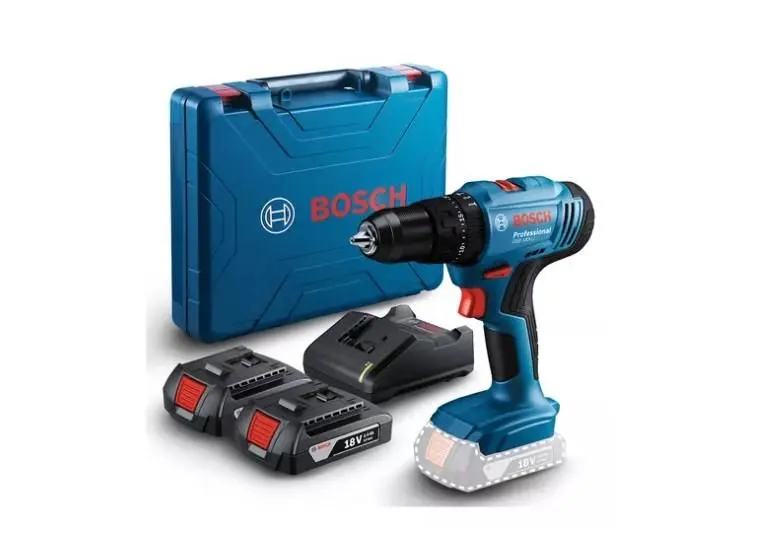 Furadeira de Impacto Parafusadeira Bosch GSB 183-LI com 2 Baterias 2Ah, Carregador e Maleta (Fura Concreto)
