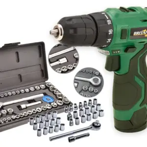 Parafusadeira Furadeira Britânia BPF03 12V 10mm com Kit 40 Peças