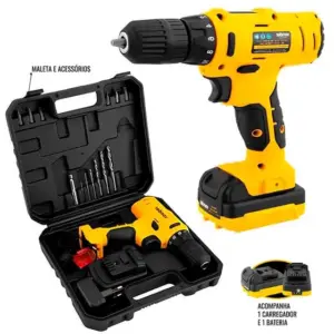 Parafusadeira Furadeira a Bateria Vonder PFV120 12V Bivolt Parafusadeira Furadeira a Bateria Vonder PFV120 12V Bivolt