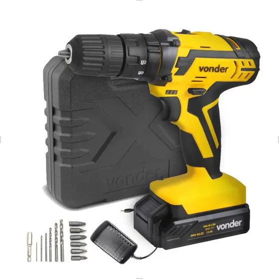 Parafusadeira Furadeira de Impacto a Bateria Vonder PFV012I 12V
