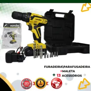 Parafusadeira Furadeira à Bateria Vonder Bivolt PFV 012 Parafusadeira Furadeira à Bateria Vonder Bivolt PFV 012