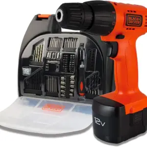 Parafusadeira Furadeira Black+Decker 12V com 101 Acessórios CD121K100