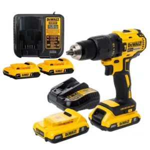 Parafusadeira Furadeira de Impacto Dewalt 1/2 20V MAX com 4 Baterias 2Ah e Carregador DCD7781D2BR