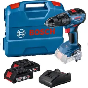 Parafusadeira Furadeira de Impacto Bosch GSB 18V-50 Bivolt com 2 Baterias