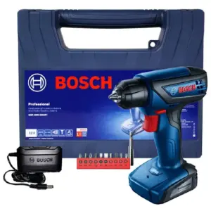 Parafusadeira Furadeira Bosch Bivolt com Caixa Plástica e Kit GSR 1000