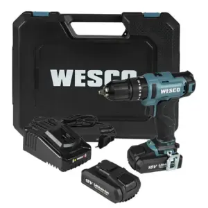 Parafusadeira Furadeira de Impacto Wesco 1/2 Pol 18V com 2 Baterias