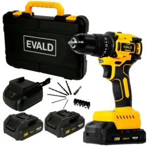 Parafusadeira Furadeira de Impacto Evald 20V Brushless com 2 Baterias Maleta e Kit 13 Peças PFE-20EVIB Parafusadeira Furadeira de Impacto Evald 20V Brushless com 2 Baterias Maleta e Kit 13 Peças PFE-20EVIB
