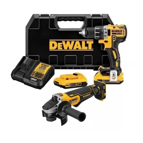 Kit Furadeira de Impacto DeWalt DCD796 + Esmerilhadeira DCG413 20V