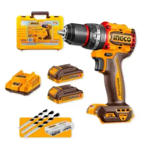 Parafusadeira Furadeira de Impacto Ingco 20V Brushless 76Nm 13mm com 2 Baterias 2Ah, Maleta e Acessórios Parafusadeira Furadeira de Impacto Ingco 20V Brushless 76Nm 13mm com 2 Baterias 2Ah, Maleta e Acessórios