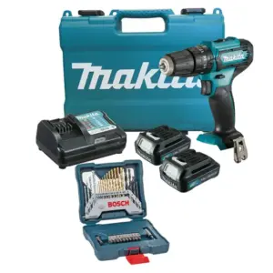 Parafusadeira Furadeira de Impacto Makita 12V com 2 Baterias Maleta e Brocas Bosch HP333DWYE Parafusadeira Furadeira de Impacto Makita 12V com 2 Baterias Maleta e Brocas Bosch HP333DWYE