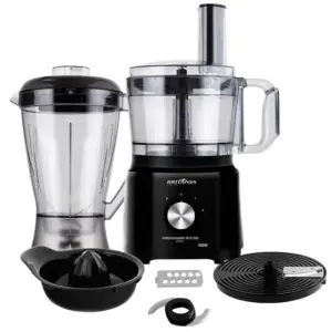 Processador de Alimentos Britânia All In One Preto 1000W 2 Velocidades + Pulsar BMP900P