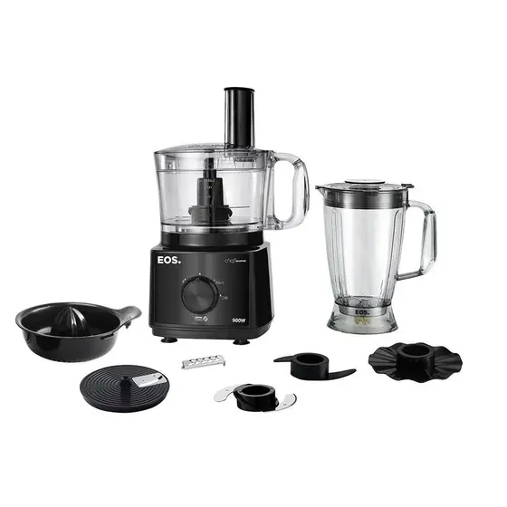Processador de Alimentos EOS Multipro 7 em 1 All Black Inox 900W 110V EPS01P