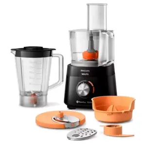 Processador de Alimentos Philips Walita Preto 4 acessórios 2 velocidades RI7302