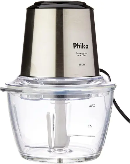Processador Philco Inox Glass Preto 127V
