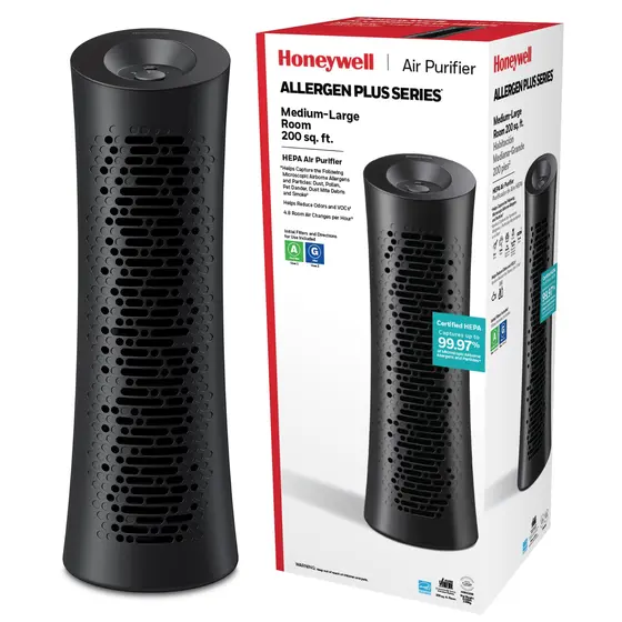 Purificador de Ar Honeywell HEPA para 200m² HPA030
