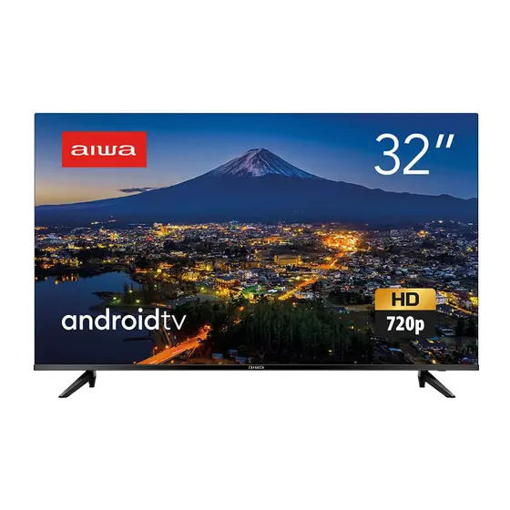 Smart TV LED Aiwa 32″ HD Android TV Borda Ultrafina AWS-TV-32-BL-02-A