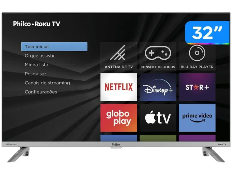 Smart TV D-LED HD Philco Fast Smart 32″ PTV32G7PR2CSBLH