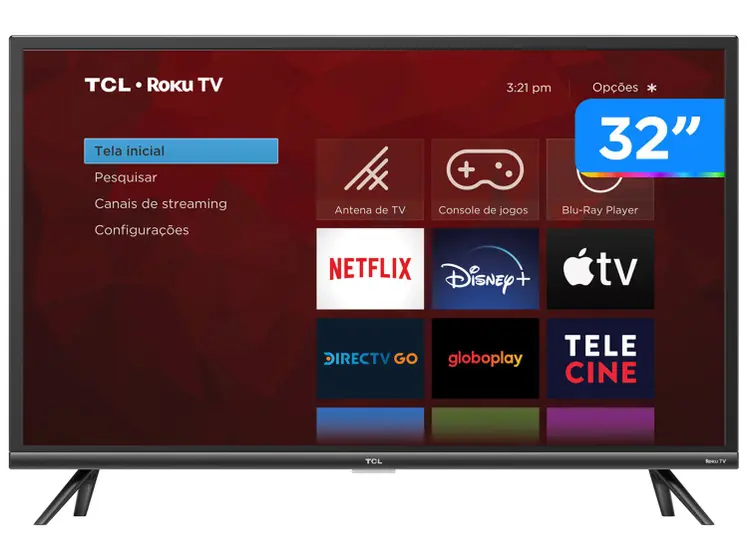 Smart TV LED HD TCL 32″ VA Wi-Fi 32RS520