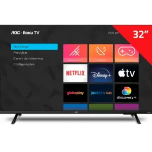 Smart TV LED AOC 32″ HD Roku TV Borda Infinita 32S5135/78G Smart TV LED AOC 32″ HD Roku TV Borda Infinita 32S5135/78G