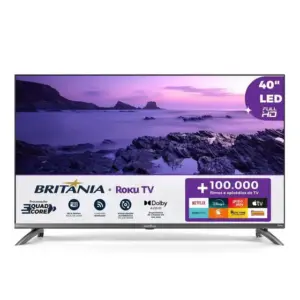 Smart TV LED Britânia 40″ Roku TV Dolby Audio BTV40M9GR2CGB Smart TV LED Britânia 40″ Roku TV Dolby Audio BTV40M9GR2CGB