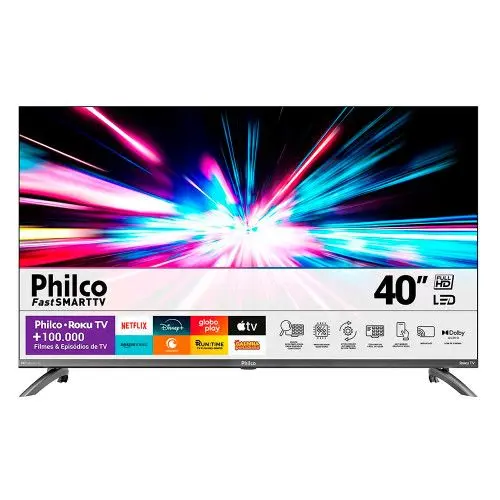 Smart TV LED Philco 40″ Full HD Roku TV PTV40M9GR2CGB