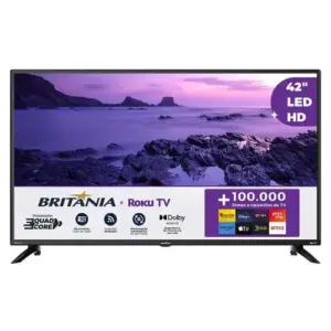 Smart TV LED Britânia 42″ Full HD Roku TV BTV42G6FR2CP Smart TV LED Britânia 42″ Full HD Roku TV BTV42G6FR2CP