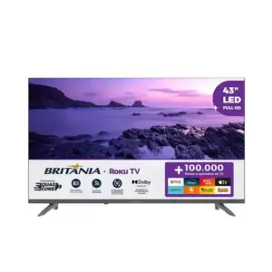 Smart TV LED Britânia 43″ Roku TV BTV43VA4REGB Smart TV LED Britânia 43″ Roku TV BTV43VA4REGB