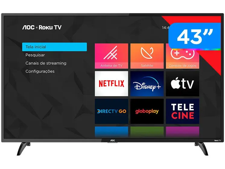 Smart TV LED AOC 43″ Full HD Roku TV 43S5195/78G