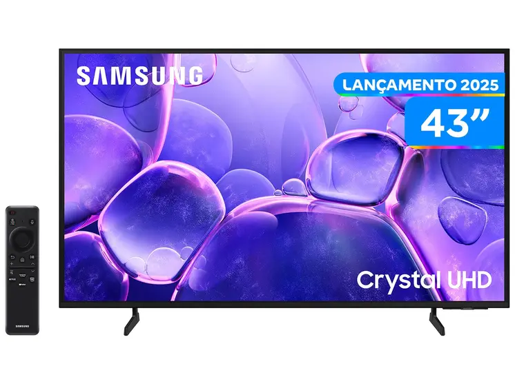 Smart TV Crystal UHD 4K Samsung 43″ Tizen Bixby UN43U8600FGXZD
