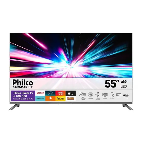 Smart TV DLED 4K UHD Philco 55″ P55CRA