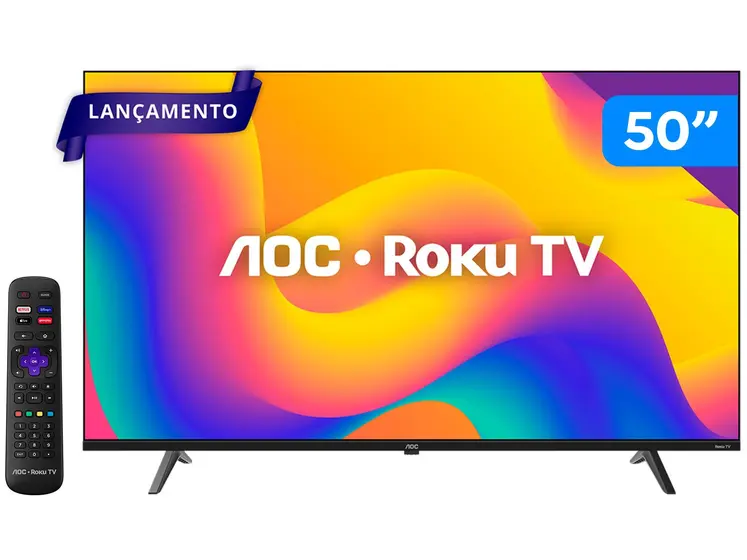 Smart TV DLED AOC 50″ 4K Roku TV 50U7045/78G