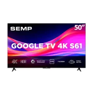 Smart TV LED 4K Ultra HD Semp 50″ Google TV S61 Smart TV LED 4K Ultra HD Semp 50″ Google TV S61