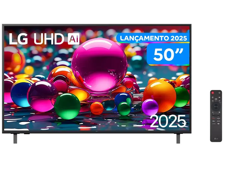 Smart TV 4K Ultra HD LG 50″ webOS 25 AI Processor 4K Gen8 50UA8550PSA