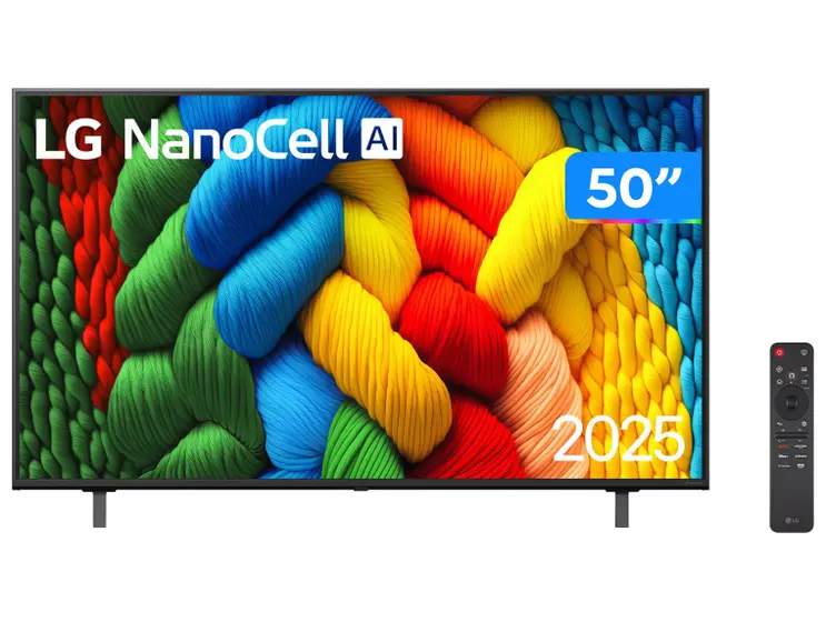 Smart TV NanoCell LG 50″ 4K UHD webOS 25 a7 AI 50NANO80ASA