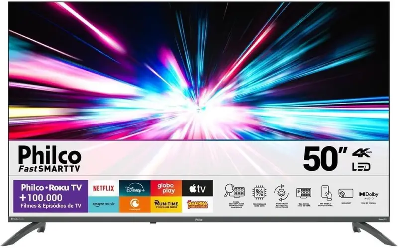 Smart TV LED Philco 50″ Roku TV PTV50VA4REGB