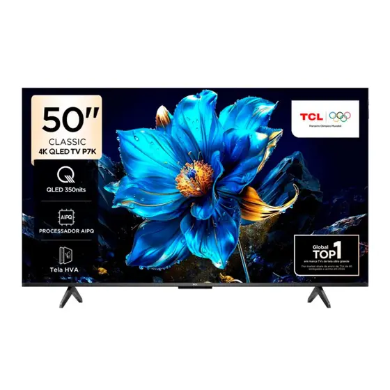 Smart TV QLED 4K Ultra HD TCL 50″ Google TV 50P7K