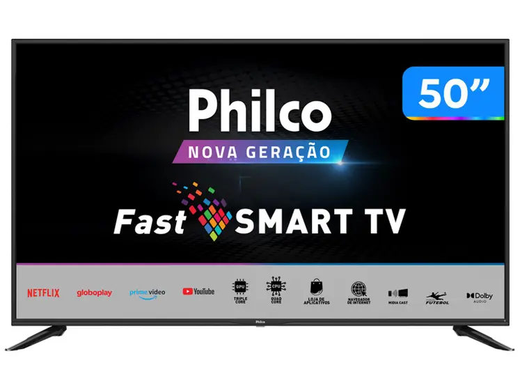 Smart TV D-LED UHD Philco 50″ VA 60Hz PTV50N10N5E