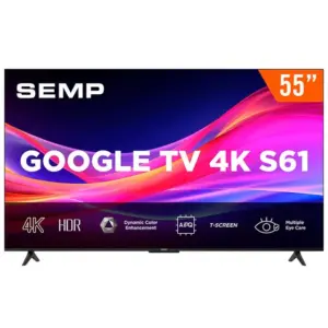 Smart TV LED Semp 55″ 4K UHD Google TV 55S61 Smart TV LED Semp 55″ 4K UHD Google TV 55S61