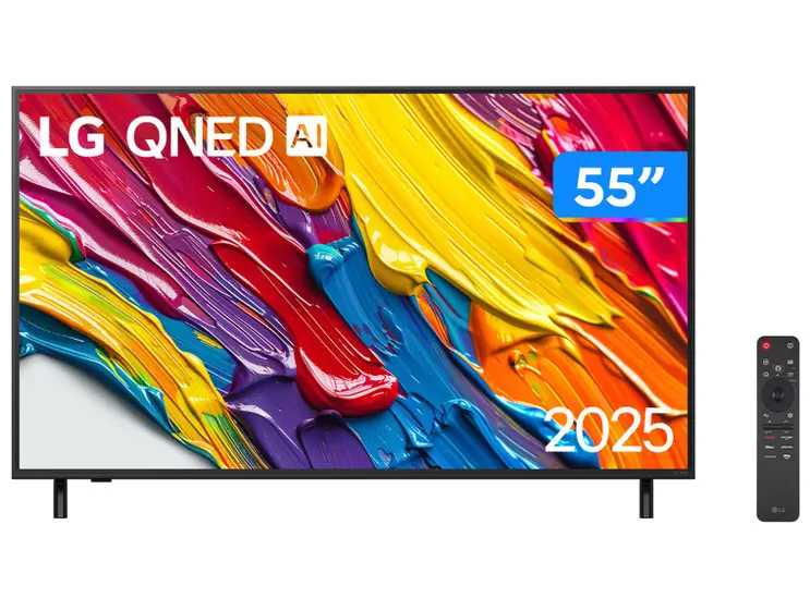 Smart TV QNED LG 55″ 4K UHD webOS 25 a7 AI 55QNED82ASG