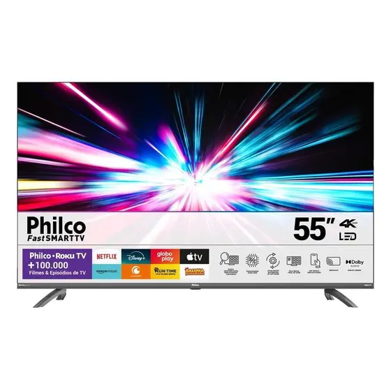 Smart TV LED Philco 55″ Roku TV PTV55G3ERSGB