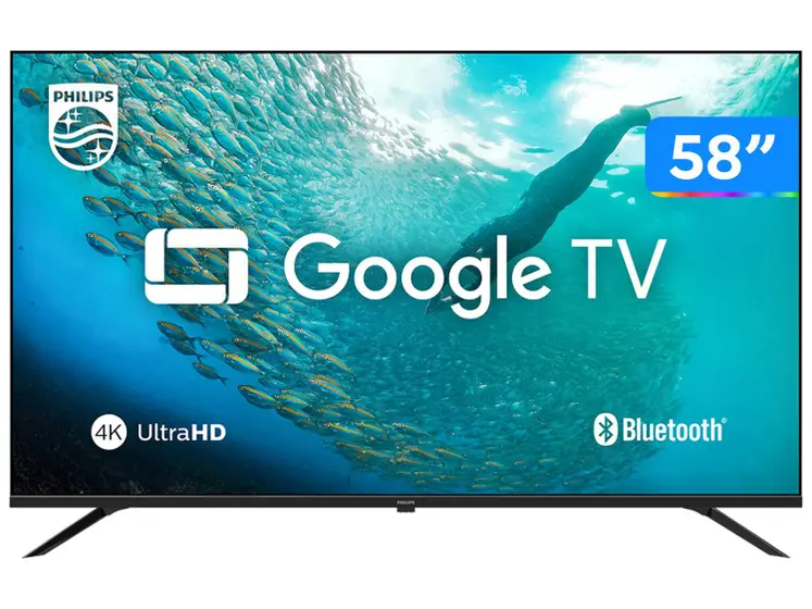 Smart TV LED Philips 58″ 4K UHD Google TV 58PUG7019/78