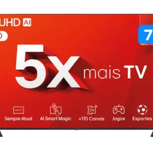Smart TV UHD LG 75″ 4K webOS 24 Otimizador de Jogos 75UT8050 Smart TV UHD LG 75″ 4K webOS 24 Otimizador de Jogos 75UT8050