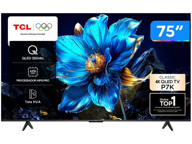 Smart TV QLED 4K UHD TCL 75″ Google TV AiPQ 75P7K