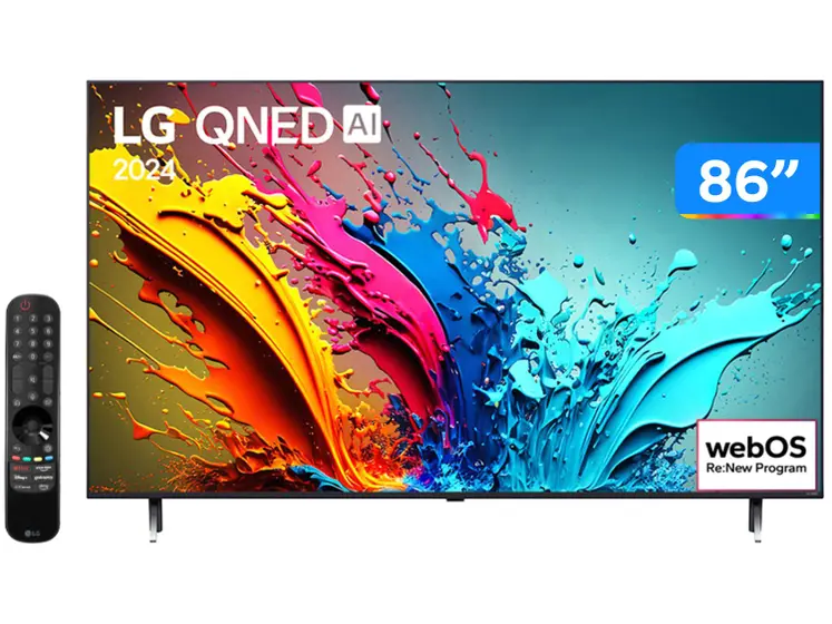 Smart TV QNED LG 86″ 4K Painel 120Hz FreeSync 86QNED85T