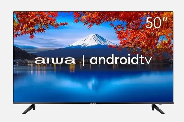 Smart TV LED Aiwa 50″ 4K Android TV Borda Ultrafina AWS-TV-50-BL-02-A