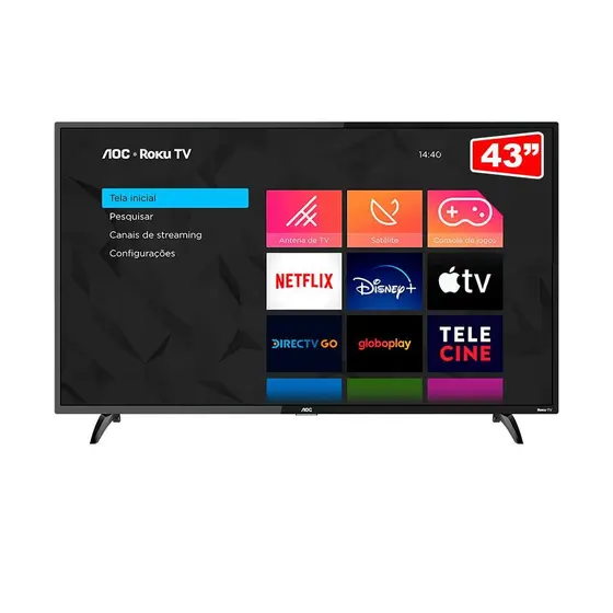 Smart TV Full HD AOC 43″ Roku TV 43S5195/78G